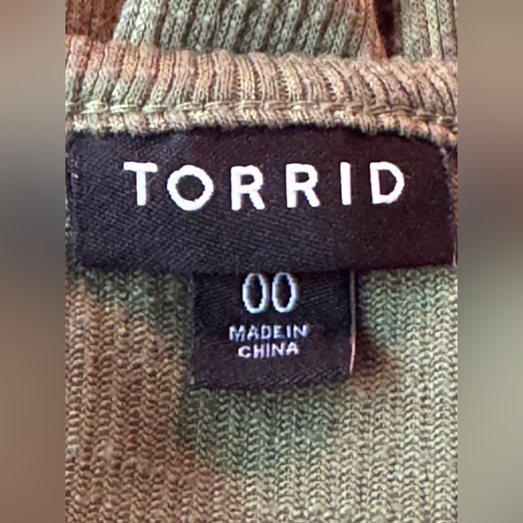 TORRID Size 00 Mini Rib Knit Babydoll Skater Dress 6049E1M - Picture 6 of 7